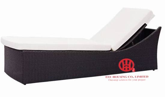 outdoor leisure single rattan sunbed,Rattan Beach Sun Lounger
