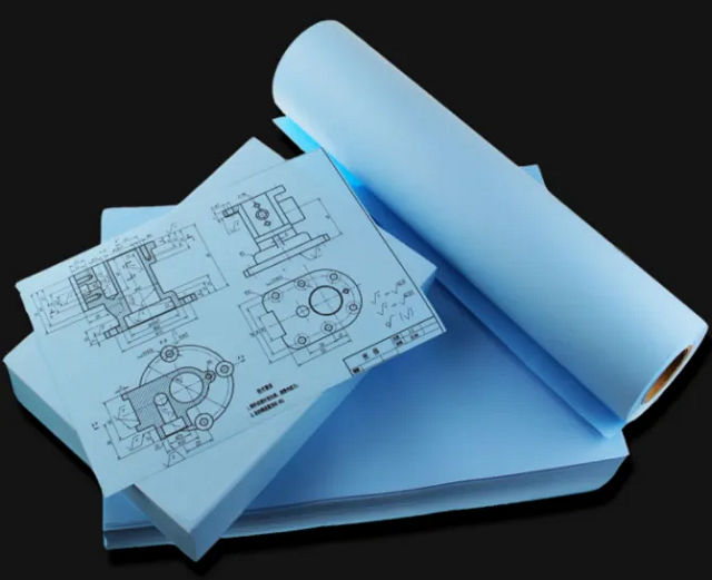 80Gram 620mm 880mm x 150m Double Sided Blue Print Paper Roll For Inkjet Printer  Двойная, который встали на сторону светокопировальная бумага Rolls 80Gram 620mm 880mm x 150m для струйного принтера
