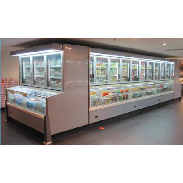 Большой совмещенный гибрид самбы охладителя замораживателя и вина холодильника для магазина