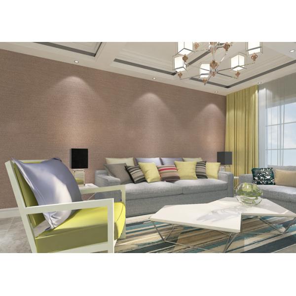 防水ブラウンによって浮彫りにされる壁カバー、ポリ塩化ビニールの現代居間の壁紙