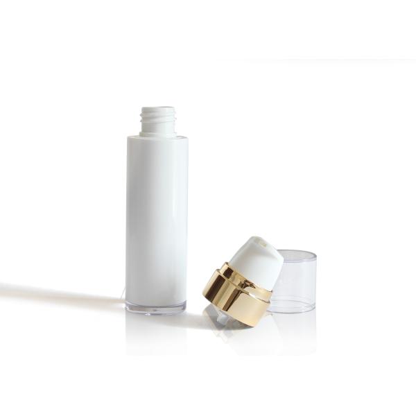 Elegant Solid White Airless Cosmetic Bottles For High End Skin Care Serum Packaging
