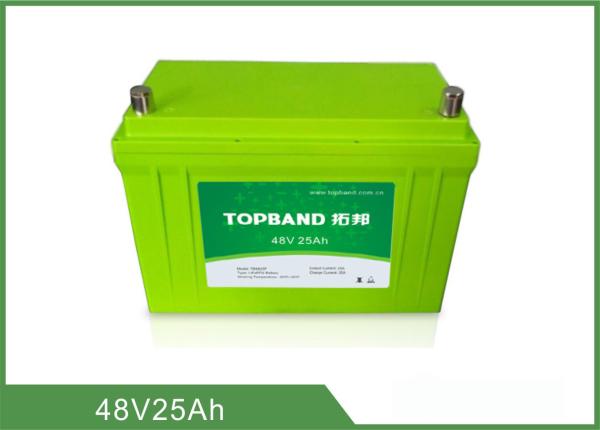 Lifepo4 Motorcycle Battery 48V 25Ah , Lithium Deep Cycle Battery TB4825F-M120A