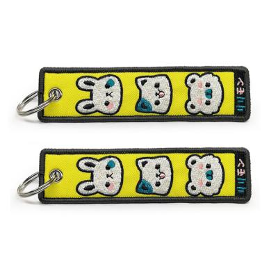 Merrowed Borde Embroidered Key Chains / Personalized Key Tags