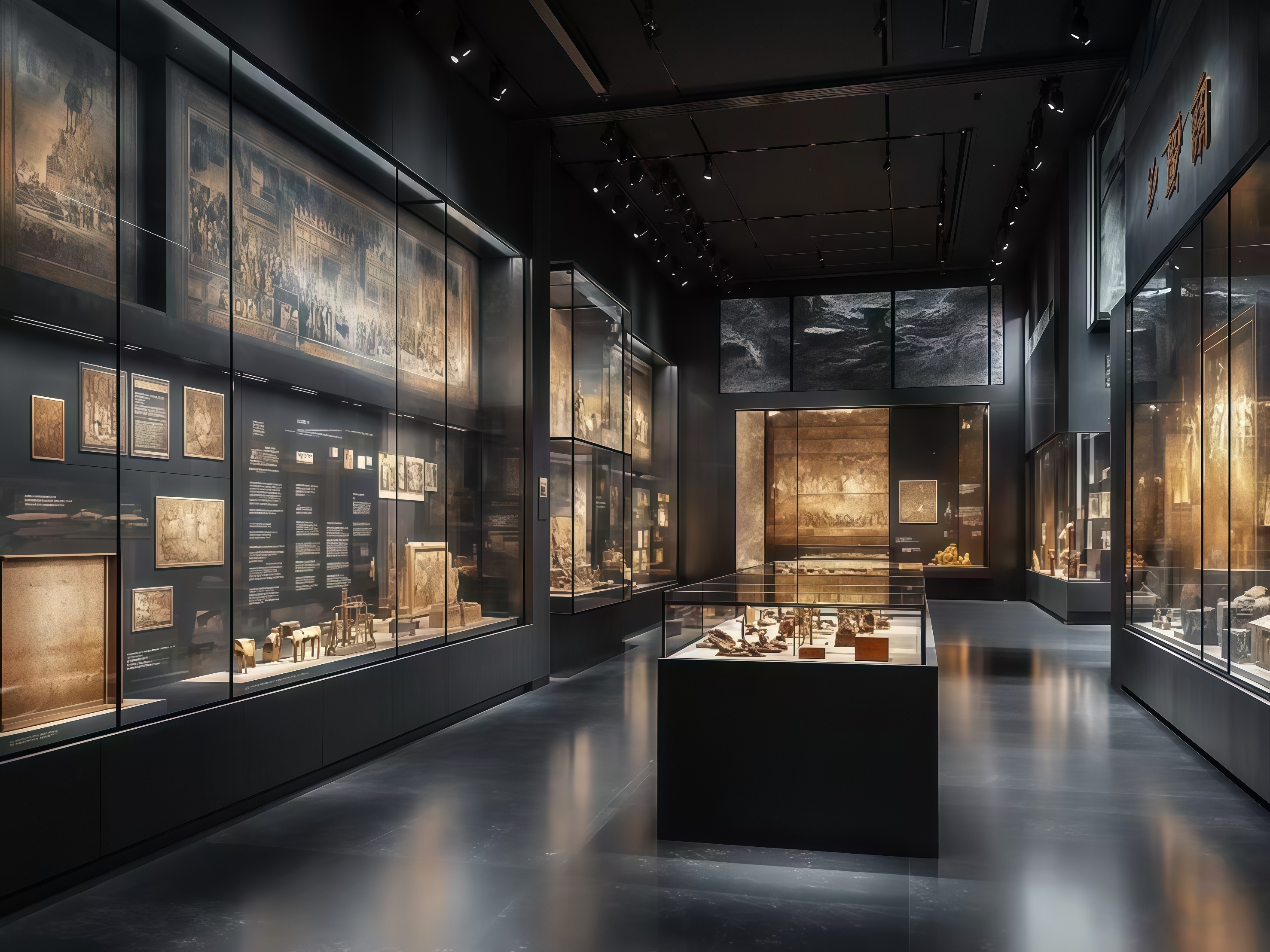 Custom Glass Case Museum Security Lock Display Cases For Artifacts