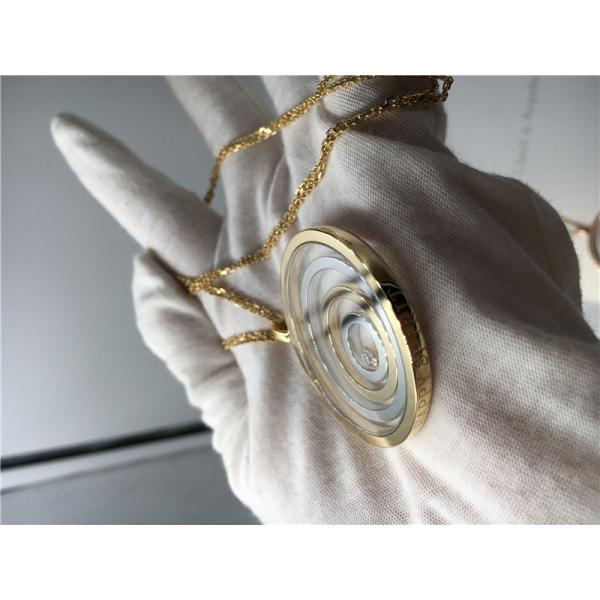 Round Shape 18k Rose Gold Pendant , SI H Quality Chopard Happy Spirit Pendant
