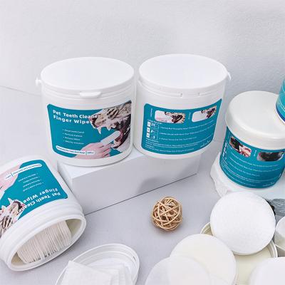 Lingettes nettoyantes pour dents de chien personnalisées en non-tissé, coussinets de doigt pour nettoyer les dents