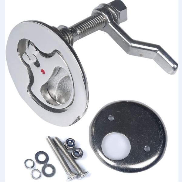 Marine Hardware Aisi 316 Stainless Steel Marine Boat Hatch Latches Turning Lock Lift Handle