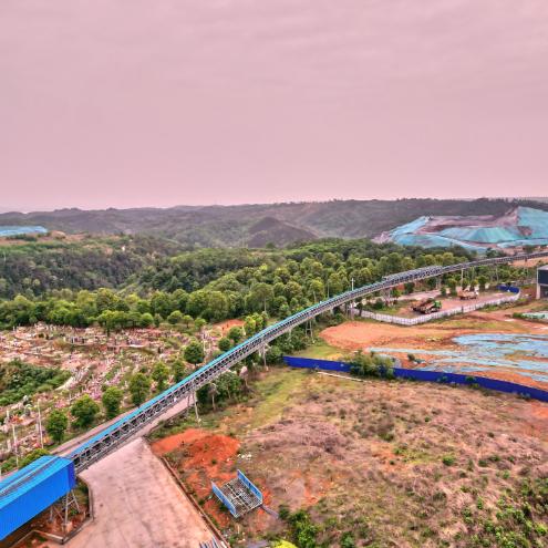 Φ325mm Pipe Belt Conveyor | 350 t/h Bulk Material Handling System