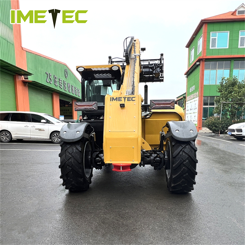 IMETEC Telescopic Handler Forklift with 3Ton Lifting Capacity Quick Hitch and Compact Chassis for Farm and Construction