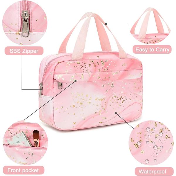 Makeup Bag for Women Girls Travel Cosmetic Tote Large Make Up Organizer Toiletry Bags Waterproof Zipper Pouch Purse