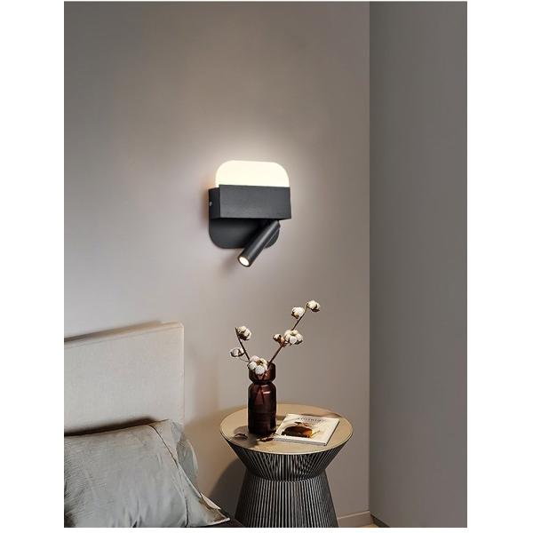 Wall lamp modern bedroom study lens acrylic shade wall light led simple living room lamp creative hotel bed