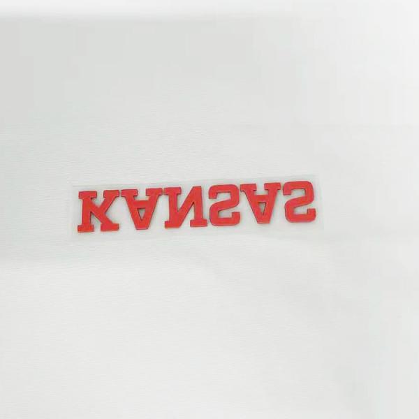 Custom Clothing 3D Raised Silicone Rubber Heat Transfer Label Washable