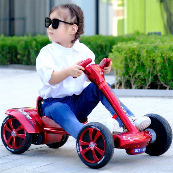 Remote Rechargeable Kids Ride On Car Four-wheel Drift Go-kart with Independent Brakes