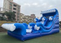 glissières d'eau gonflables de l'arrière-cour 15ft de PVC de 0.55mm avec la piscine