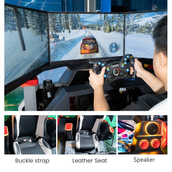 32 3 Inch Screen Car Racing Game Machine 6-Axis 3-Screen Racing Simulator Ultimate Immersive Arcade Experience For Game Centers