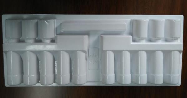 Plastic tray for health care products, blister
