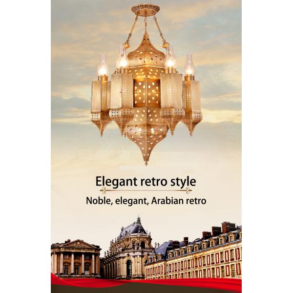 Gold Vintage Living Room Chandelier For Hotel In Pure Copper