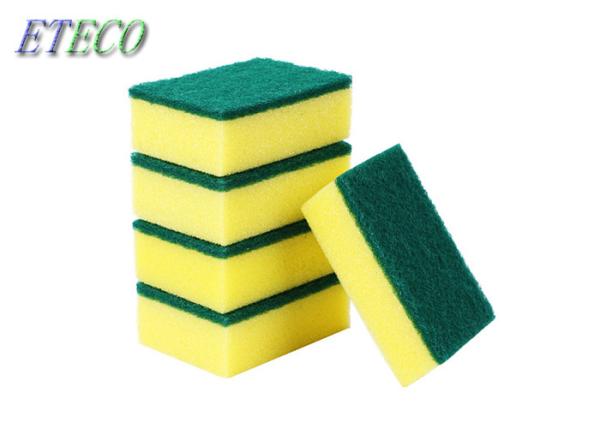 Scouring Pad Soft Cleaning Sponge , Dish Scrub Brush Detergent Saving