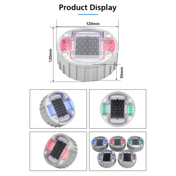 Buired Solar Marker Underground Light IP68 Aluminum Housing For Road Traffic Safety