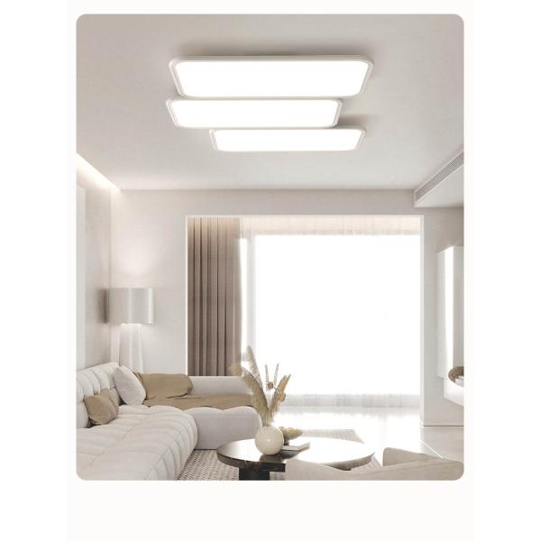 Hotel Living Room LED Piano Key Ceiling Light Acrylic Cover Iron Base Tri Color Changeable