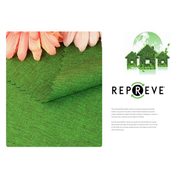 100D 100% повторно использовало ткань пластиковой куртки тона RPET ткани 2 бутылки водоустойчивую на открытом воздухе