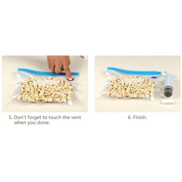 Vacuum Valve Bag Reusable Sealed Food Vacuum Sous Vide Bag with Zipper