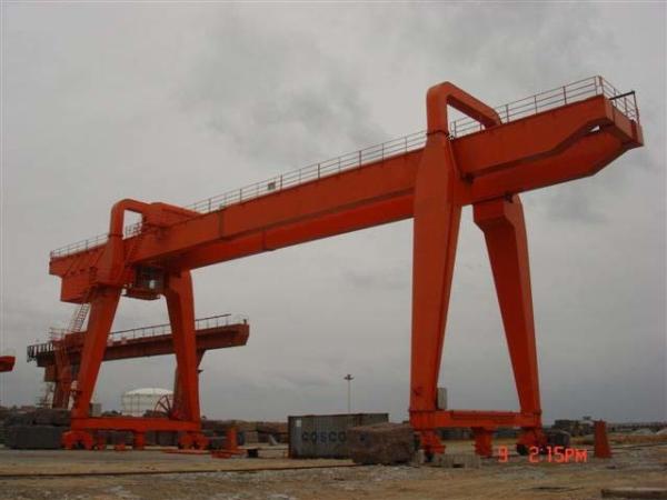 50T 2 Hooks Gantry Overhead Crane Cabin Control Pendant Control