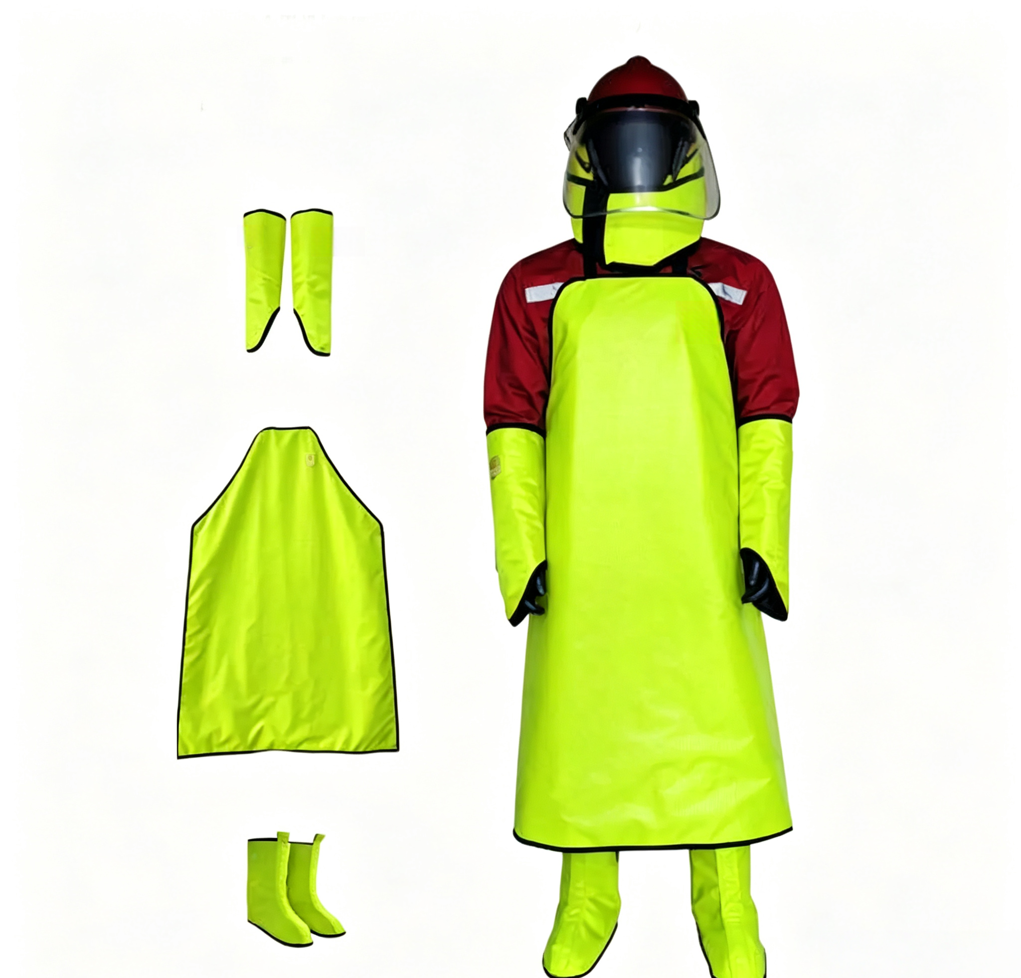 Reinforced Pressure Washing Protective Clothing Windproof High Visibility Coverall Breathable