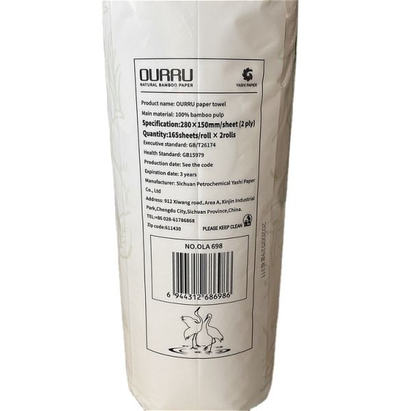 Top Selling disposable Kitchen Roll of Paper Custom Bamboo Kitchen Paper Roll
