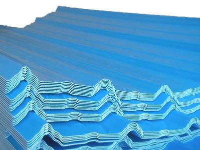 Color Coated Steel Sheets / Tile, Waved Type Corrugated Roofing Sheet / Plate JIS3302