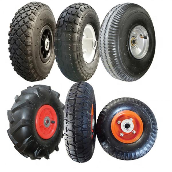 3.00-4 10 Inch Sack Truck Wheels Hand Trolley Wheels Pneumatic OEM 240mm
