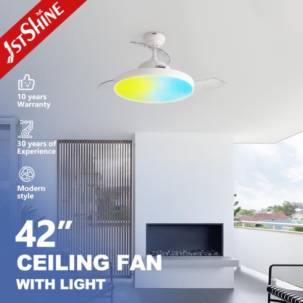 42  Modern Foldable Design Ceiling Fan With Light For Smart Home