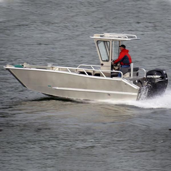 Petrol Fuel Type Center Cabin Boat Offshore Seawaters With Aluminum Construction