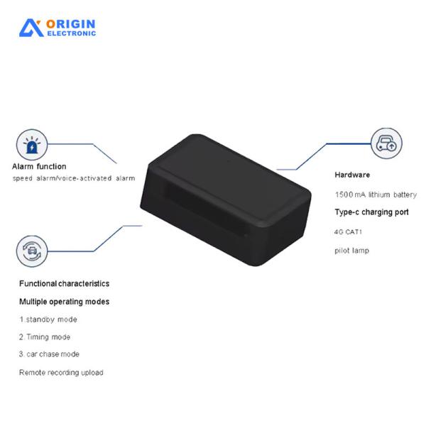 Traceur GPS ultra-compact antichoc et compatible Bluetooth pour le suivi de cargaison cachée 1500mAh rechargeable