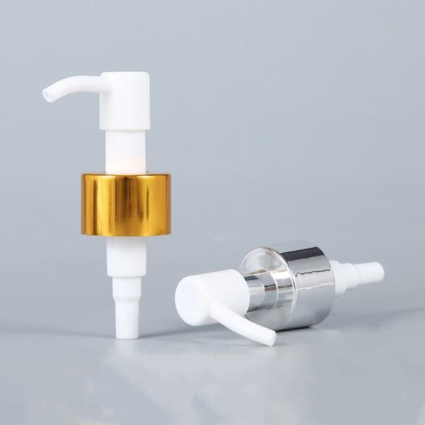 Gold Silver Lotion Dispenser Plastic Pump 20/410 24/410 Aluminum Shampoo Makeup Remover Pump