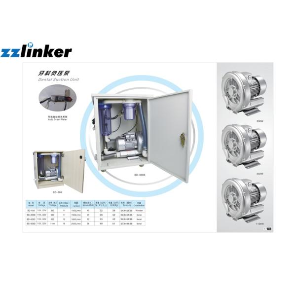 Мобильный зубоврачебный компрессор воздуха, коробка металла оборудования вакуумного насоса пакуя зубоврачебную поддержку блока всасывания
