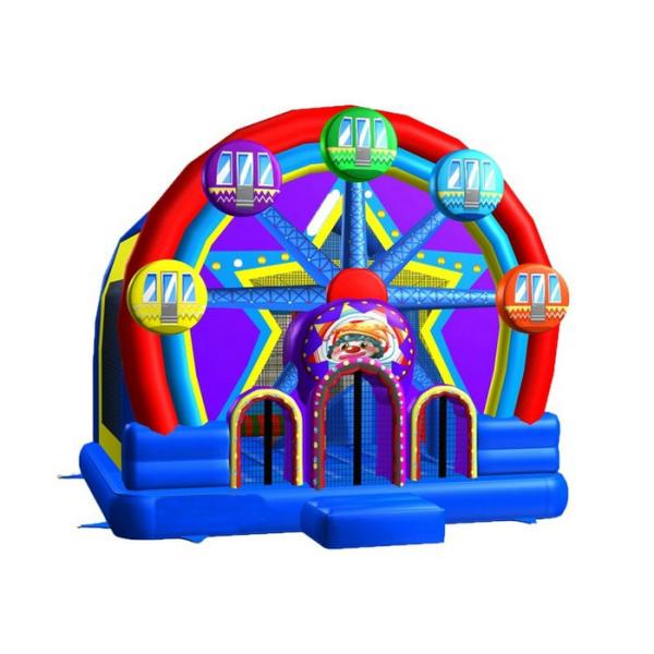 Commercial Inflatable Bouncer House Combo 0.55mm PVC Ferris Wheel