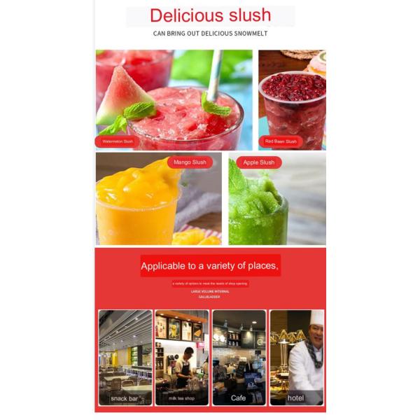 Industrial Size 620*670*840mm Automation Slush Machine with 2 Tank Slush Ice Machine