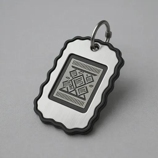 Personalized Unique Textured Stainless Steel Men's Pendant