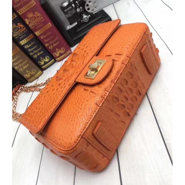 Genuine Crocodile Skin Lady Flap Purse Female Single Cross Shoulder Bag Real Alligator Leather Women's Messenger Bag