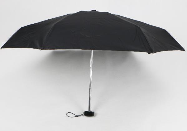 Black Foldable Compact Travel Umbrella In Iphone Size With Black EVA Case