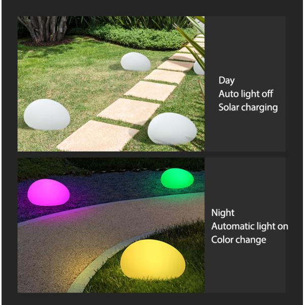 Outdoor Garden Stone Solar Lawn Light Ground Plug Colourful LED Solar Lights