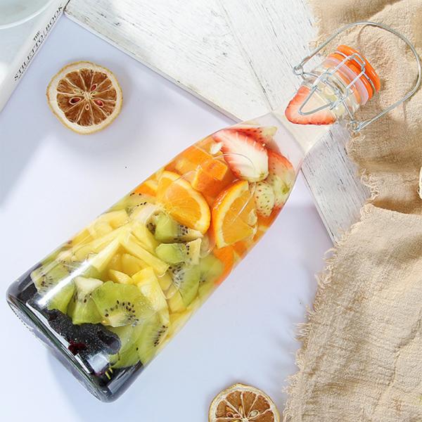 БПА освобождают стеклянную бутылку напитка 1000мл с сопротивлением удара верхней части зажима