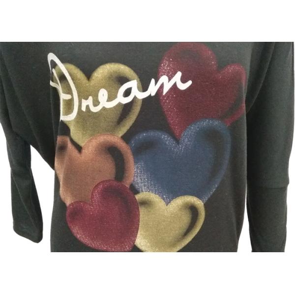 Long Sleeve Womens Pullover Sweatshirt Ladies Casual Tops Singel Jersey Printting