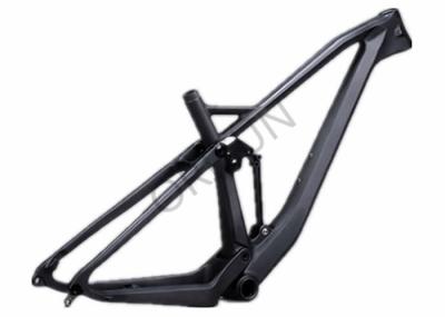 Black Full Suspension Carbon Bike Frame 29er Lightweight Trail Riding Style