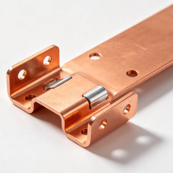 CNC Machined C11000 ETP Copper Busbar Link with Ra 0.8 Surface Finish and Tin/Silver Plating for Energy Storage Systems