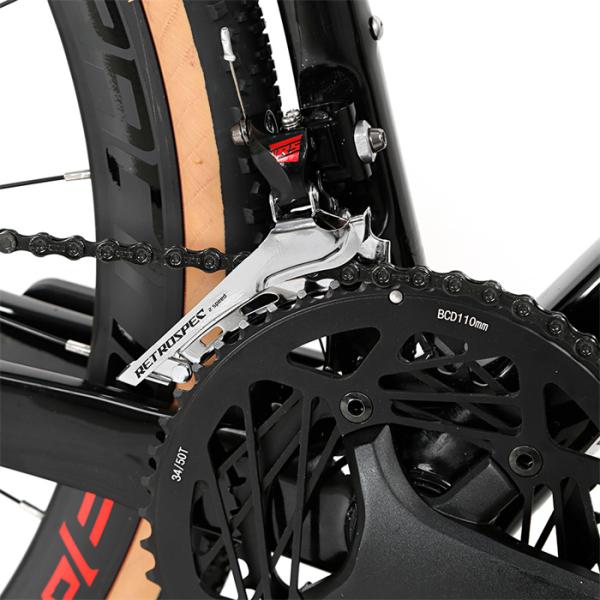 тарельчатый тормоз скорости велосипеда 24 гравия волокна углерода кадра 48cm гидравлический