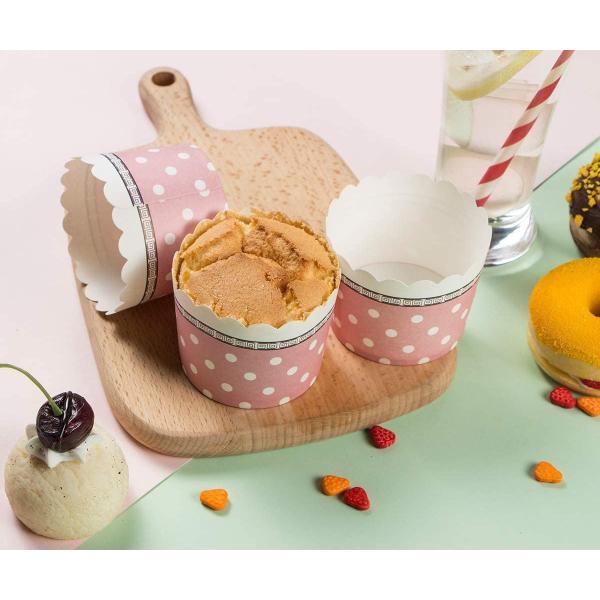 Muffin Cupcake Cases Paper Baking Cups Wrapper in White Dot for Cake Ice Cream Dessert Wedding Birthday Party