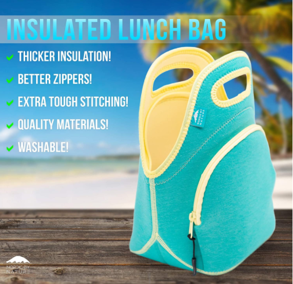 Suplemento lavable reutilizable de Tote Neoprene Lunch Bag Insulated de las mujeres de los niños densamente