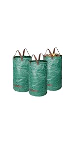 72 Gallons Garden Bag - Reuseable Heavy Duty Gardening Bags, Lawn Pool Garden Leaf Waste Bag